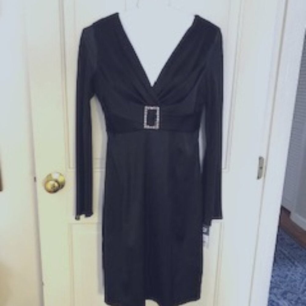 Donna Ricco New York black cocktail dress, size 6p